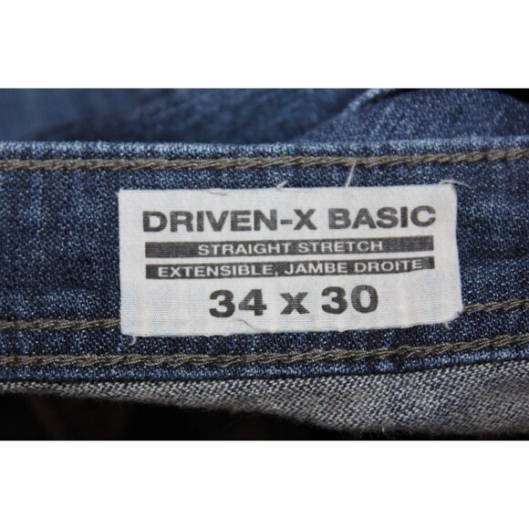 Buffalo David Bitton Driven-X Basic Jeans Mens Blue Straight Stretch Denim 34X30 - Picture 11 of 13
